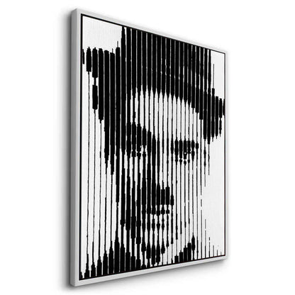 Charlie Chaplin Glitch Art - Canvas