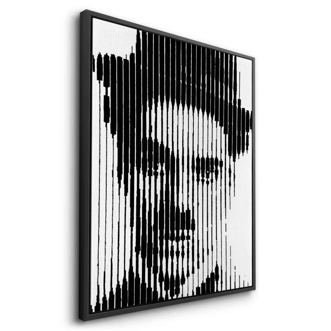 2Charlie Chaplin Glitch Art - Canvas