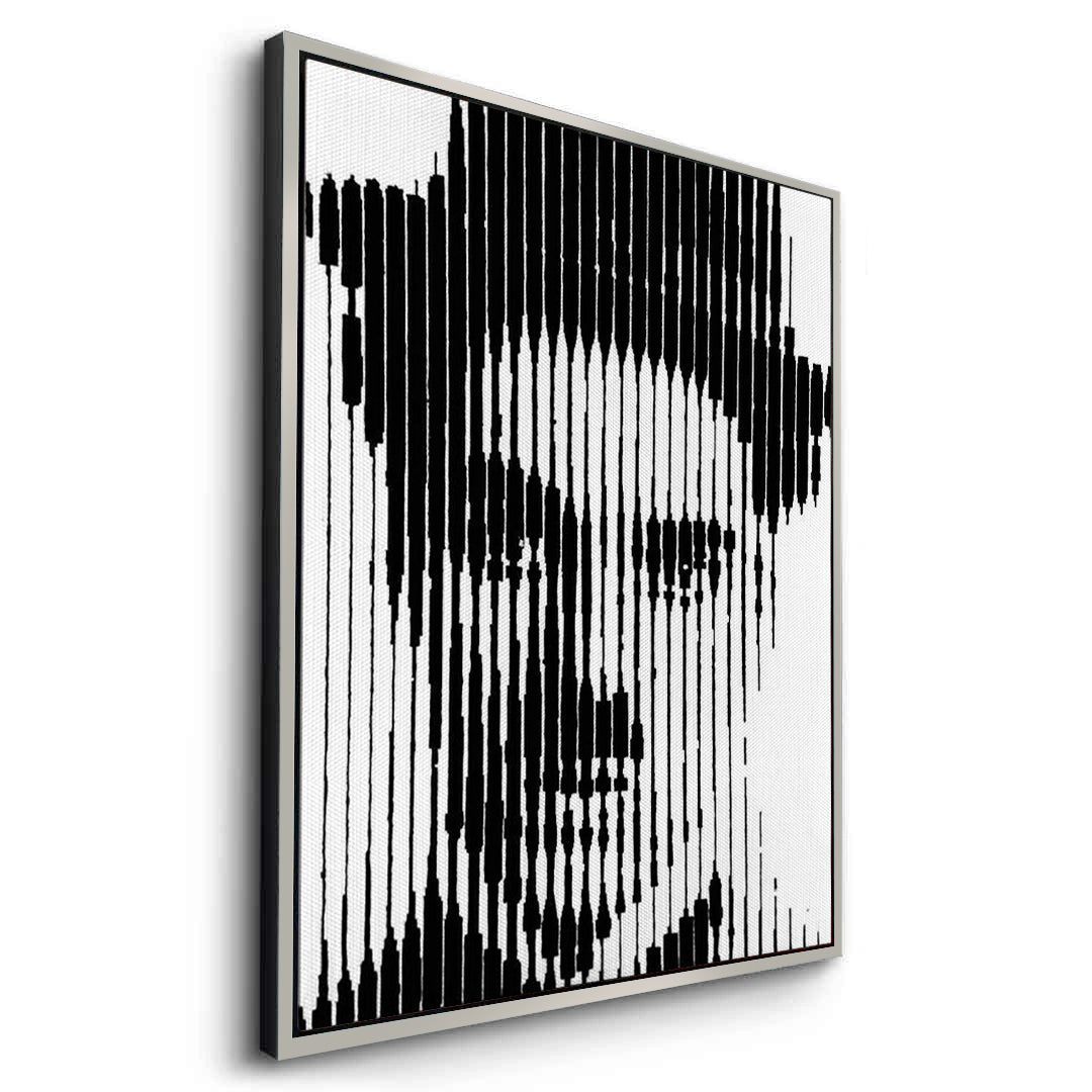 2Charlie Chaplin Glitch Art - Canvas