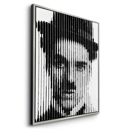 Charlie Chaplin Glitch Art - Canvas