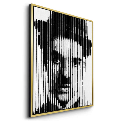 Charlie Chaplin Glitch Art - Canvas