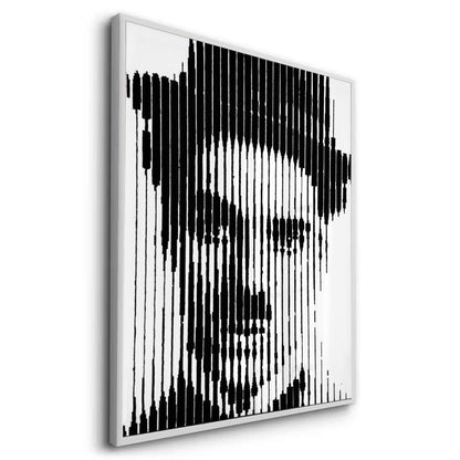 Charlie Chaplin Glitch Art - Fine Art
