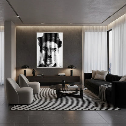 Charlie Chaplin Glitch Art - Fine Art