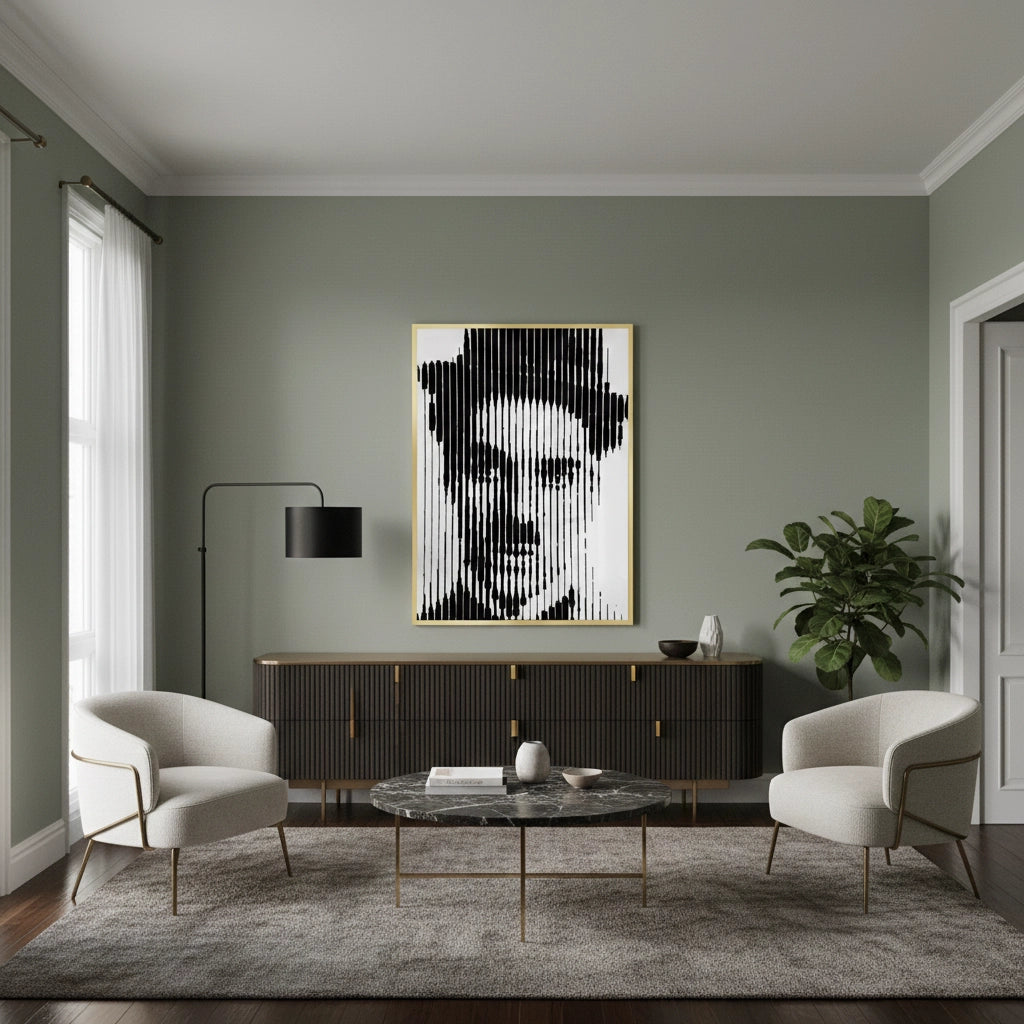 2Charlie Chaplin Glitch Art - Fine Art