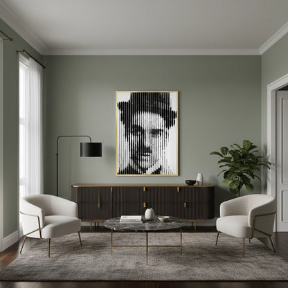 Charlie Chaplin Glitch Art - Fine Art
