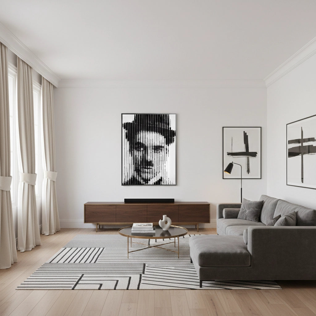 2Charlie Chaplin Glitch Art - Fine Art