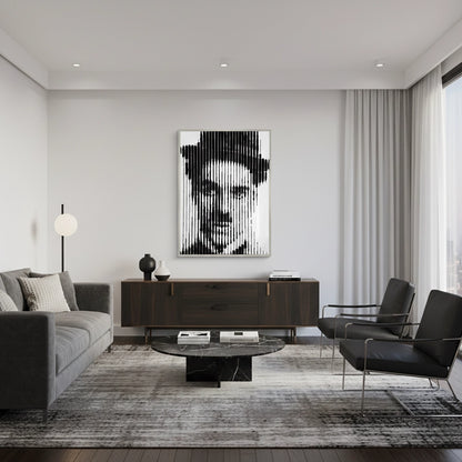 Charlie Chaplin Glitch Art - Fine Art