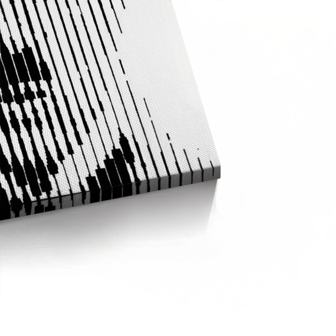 2Charlie Chaplin Glitch Art - Canvas
