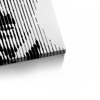 Charlie Chaplin Glitch Art - Canvas