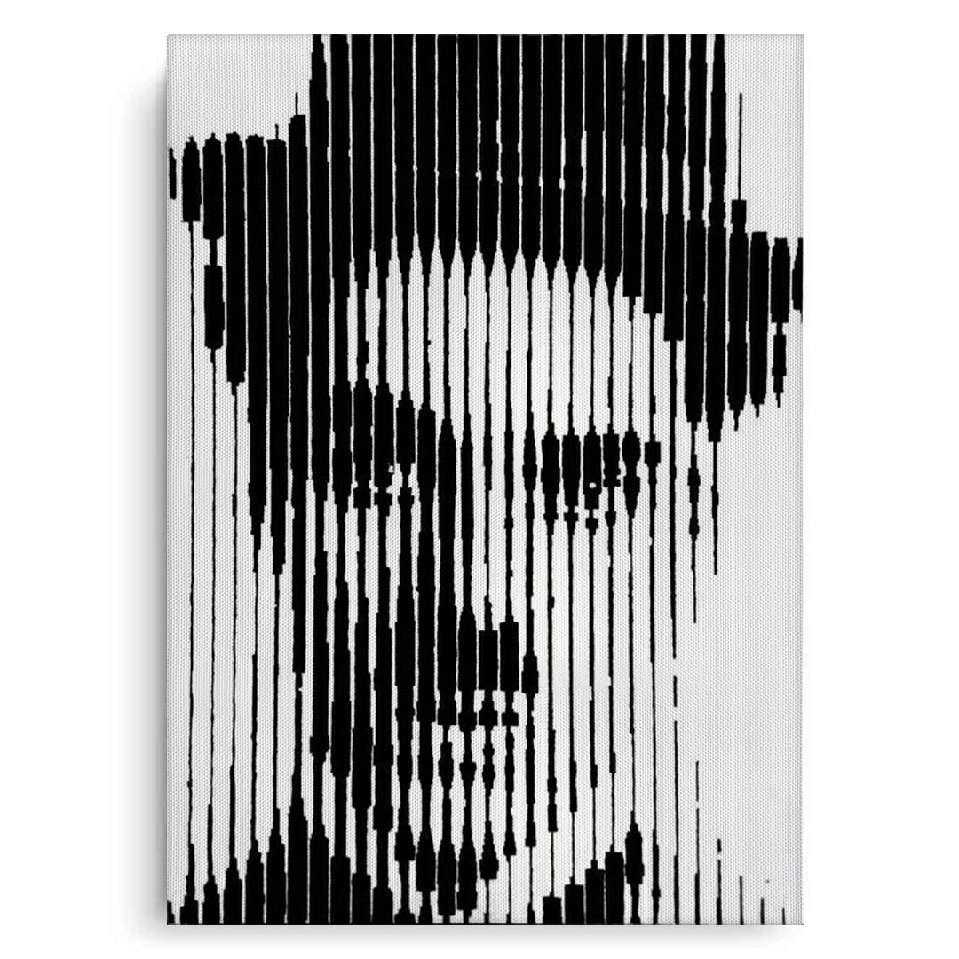 2Charlie Chaplin Glitch Art - Canvas