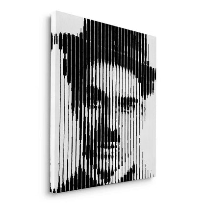 Charlie Chaplin Glitch Art - Canvas