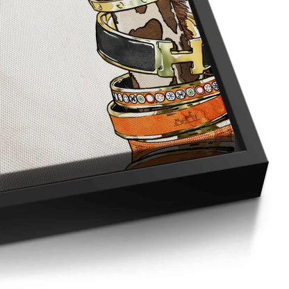 Chic Giraffe with Gold Bracelets - Canvas