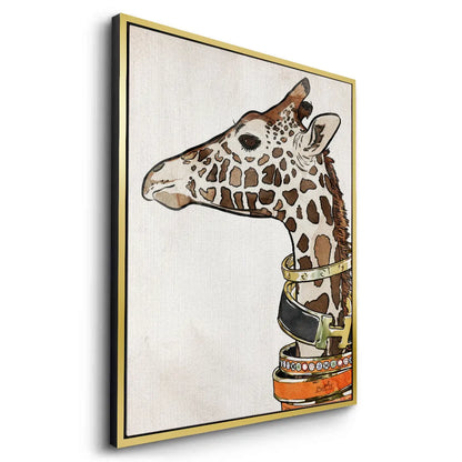 Chic Giraffe with Gold Bracelets - Canvas