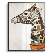 Chic Giraffe with Gold Bracelets - Fine Art - Jasmineart.ae