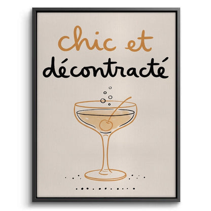 Chic et Décontracté French Cocktail - Canvas