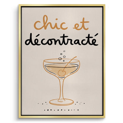 Chic et Décontracté French Cocktail - Canvas
