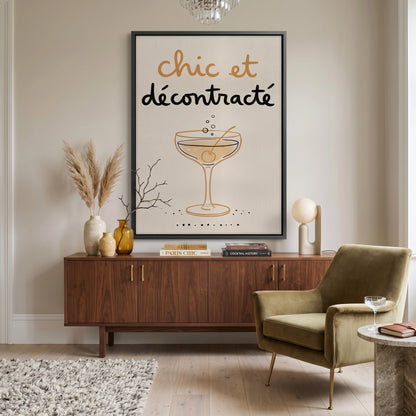 Chic et Décontracté French Cocktail - Canvas