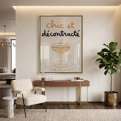 Chic et Décontracté French Cocktail - Canvas