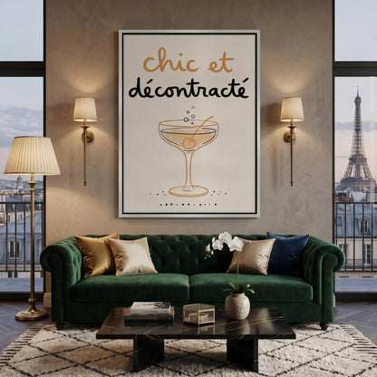 Chic et Décontracté French Cocktail - Canvas