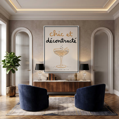 Chic et Décontracté French Cocktail - Canvas
