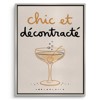 Chic et Décontracté French Cocktail - Canvas