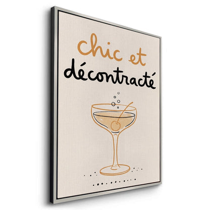 Chic et Décontracté French Cocktail - Canvas