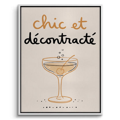 Chic et Décontracté French Cocktail - Canvas
