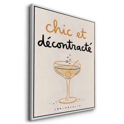 Chic et Décontracté French Cocktail - Canvas