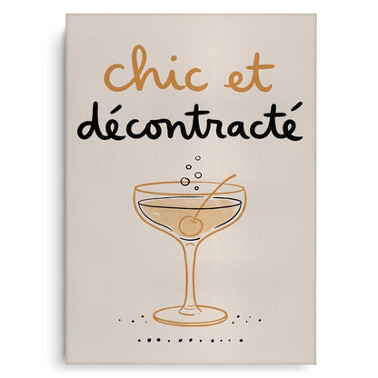 Chic et Décontracté French Cocktail - Canvas
