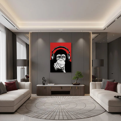 Chimpanzee  DJ - Canvas
