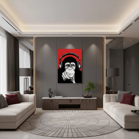 Chimpanzee  DJ - Canvas