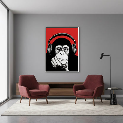Chimpanzee  DJ - Canvas