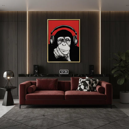 Chimpanzee  DJ - Canvas