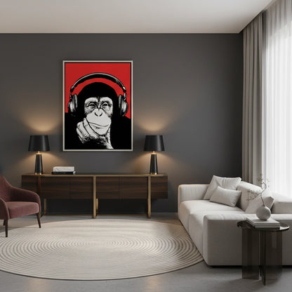 Chimpanzee  DJ - Canvas