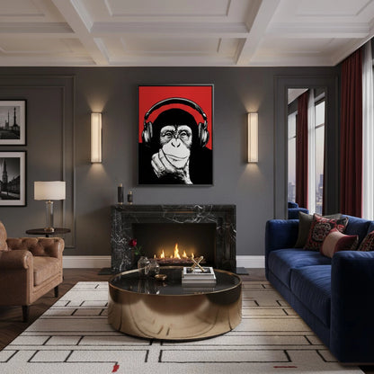 Chimpanzee  DJ - Canvas