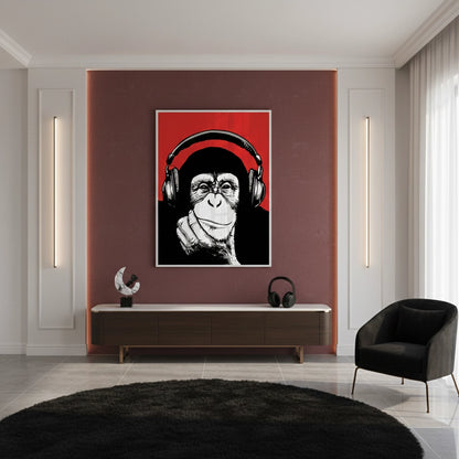 Chimpanzee  DJ - Fine Art