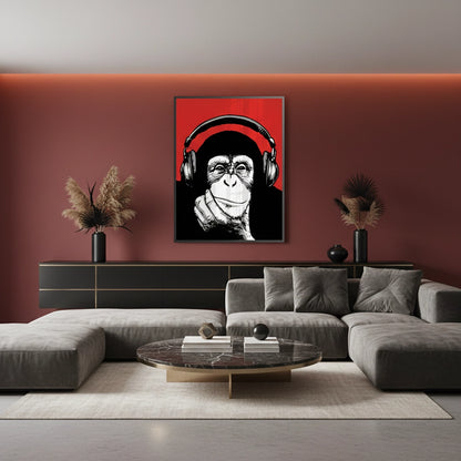 Chimpanzee  DJ - Fine Art