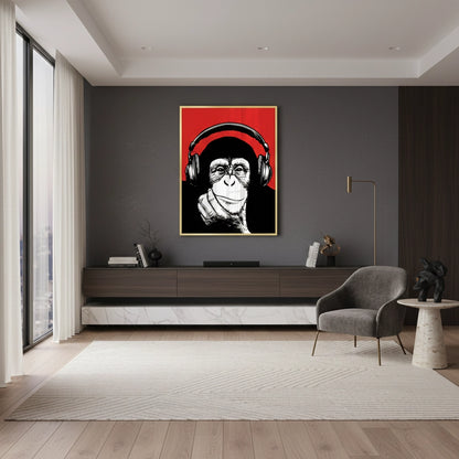 Chimpanzee  DJ - Fine Art
