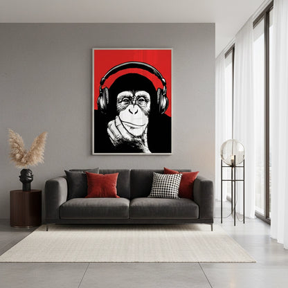 Chimpanzee  DJ - Fine Art
