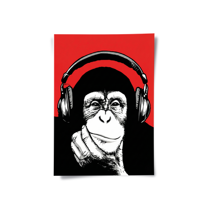 Chimpanzee  DJ - Poster