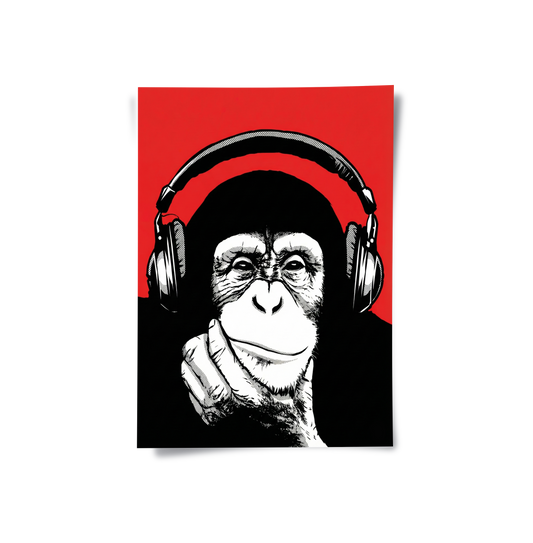 Chimpanzee  DJ - Poster