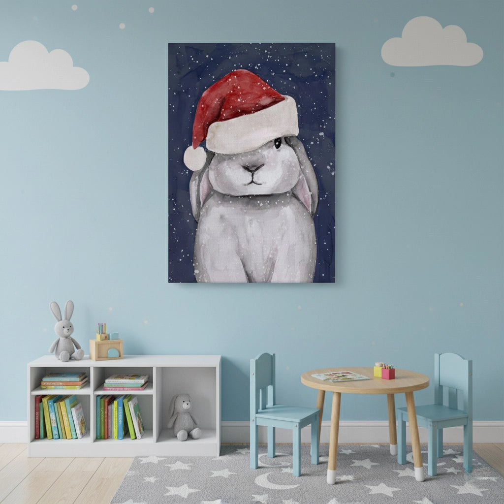 Christmas Bunny - Canvas - Jasmineart.ae