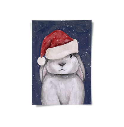Christmas Bunny - Poster