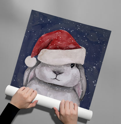 Christmas Bunny - Poster