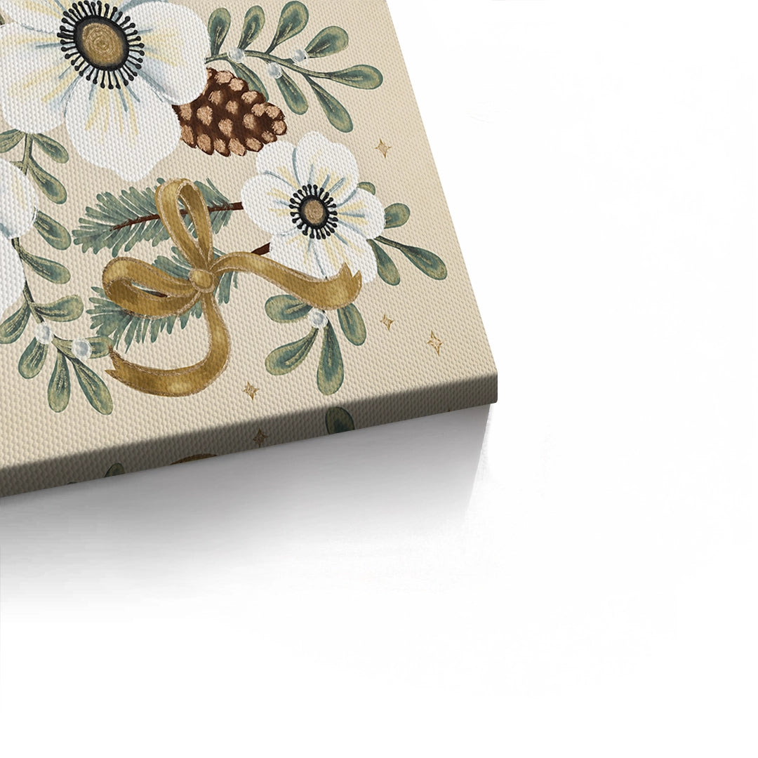 2Christmas Floral - Canvas