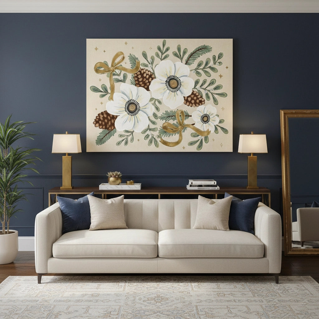 2Christmas Floral - Canvas