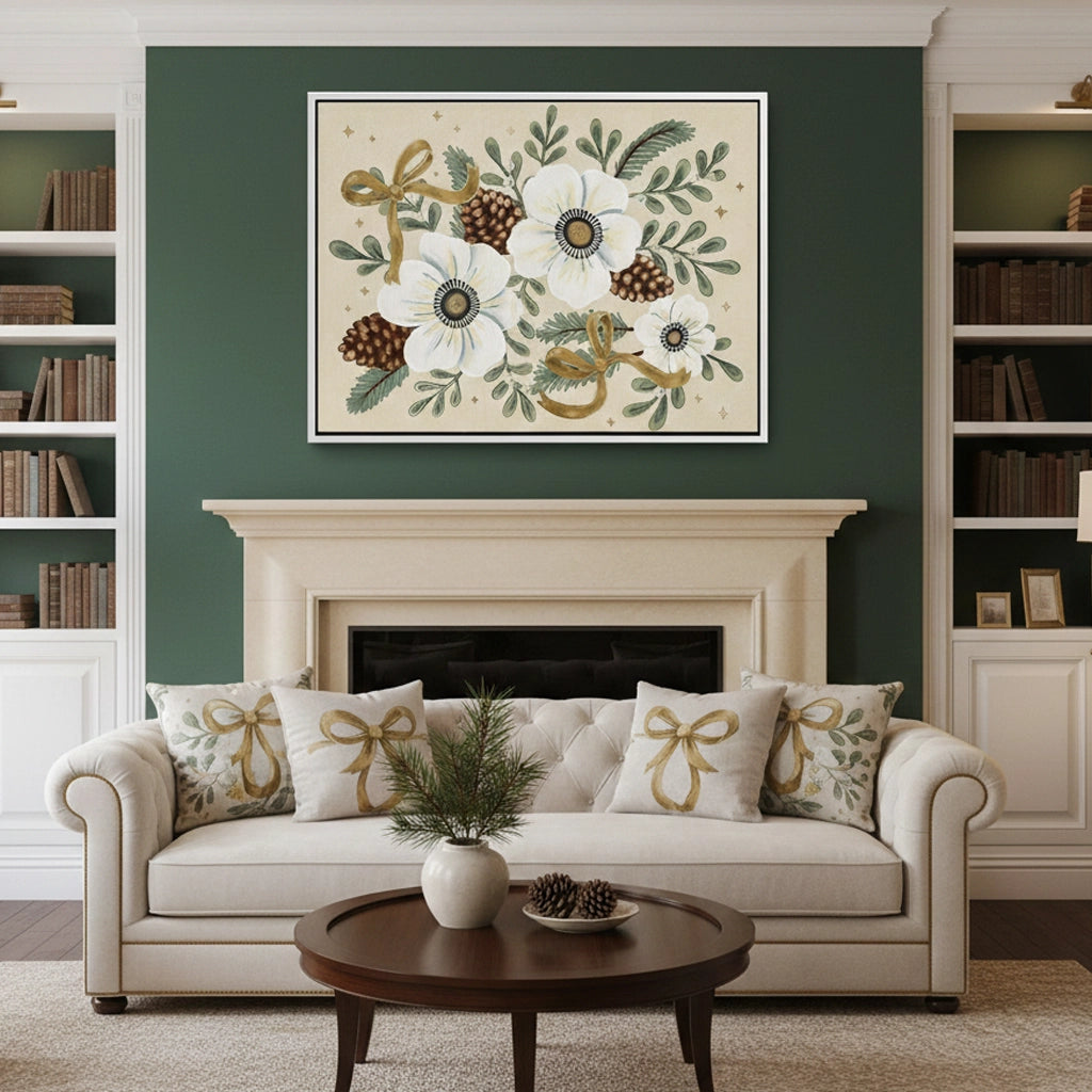 2Christmas Floral - Canvas