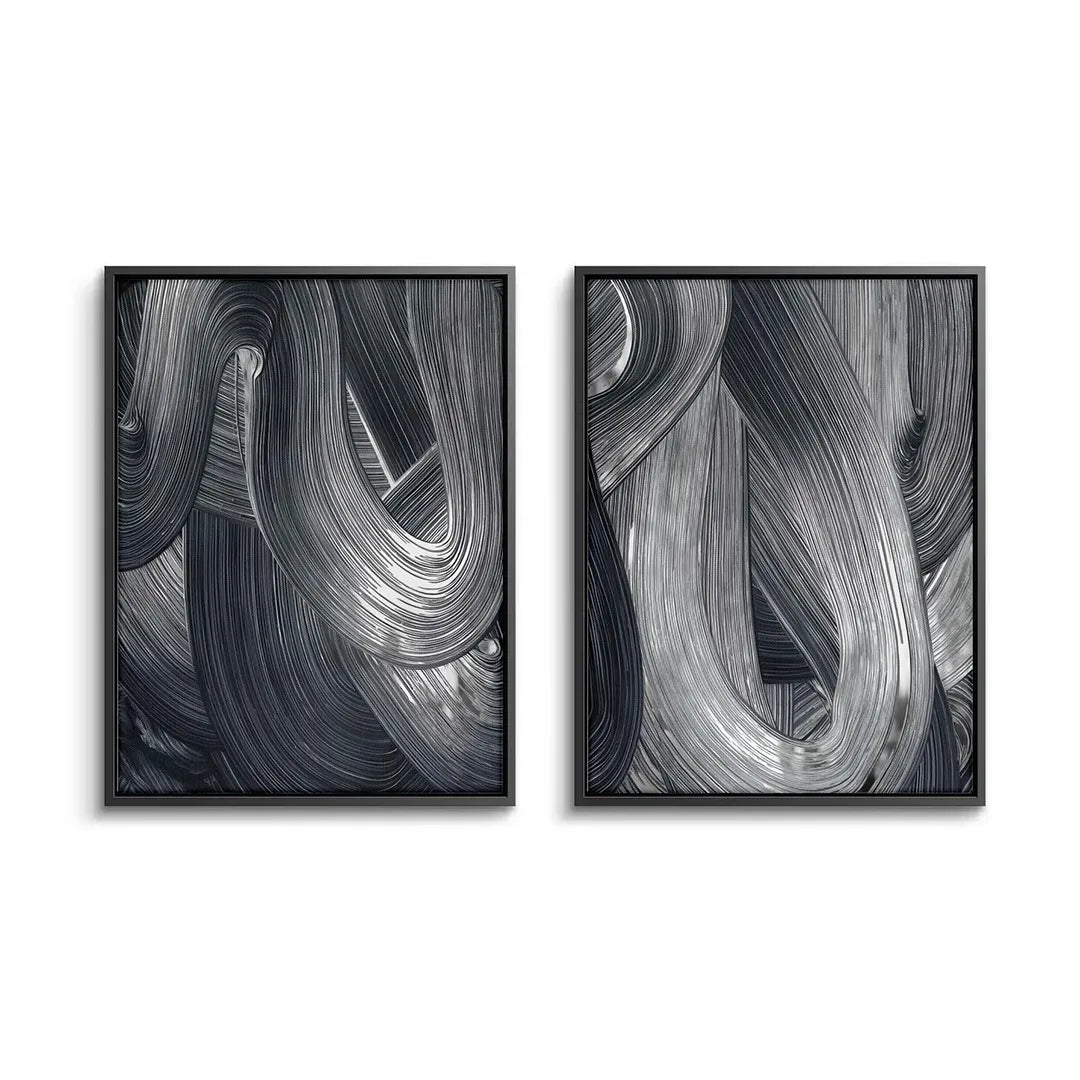 2Chrome Stroke Set of 2 - Canvas