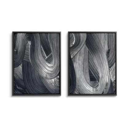 Chrome Stroke Set of 2 - Canvas