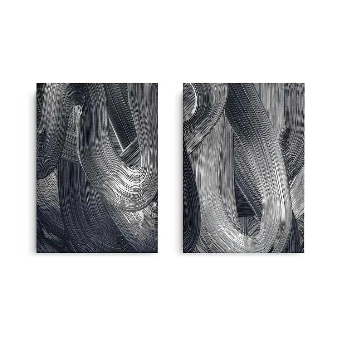 Chrome Stroke Set of 2 - Canvas - Jasmineart.ae